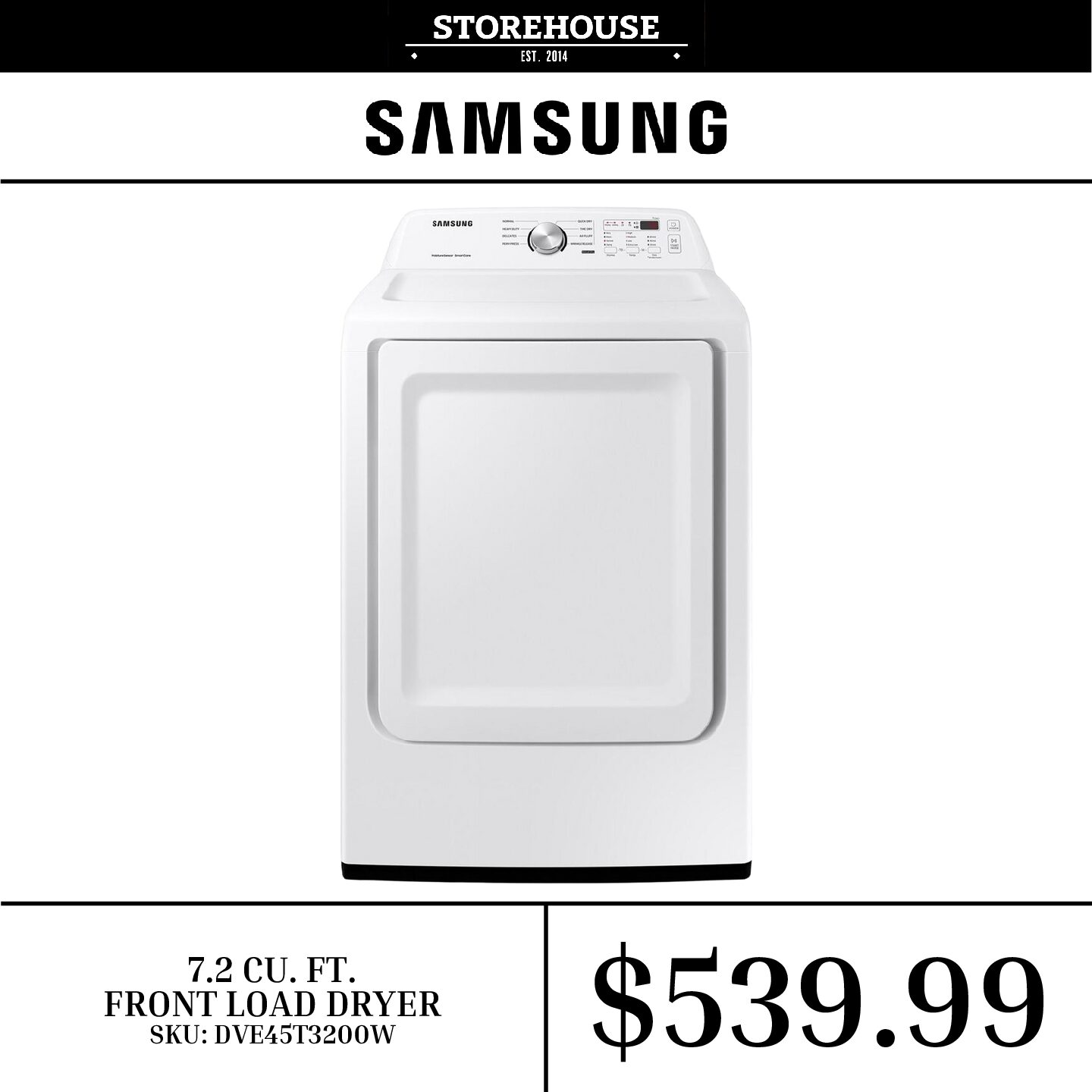Samsung front load dryer quality and affordable appliances