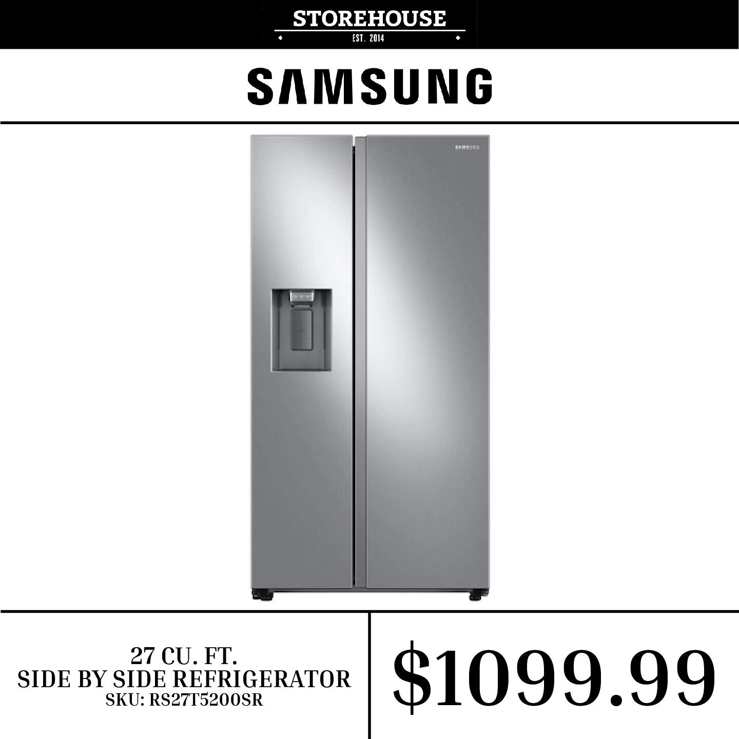 Samsung side-by-side refrigerator quality and affordable appliances